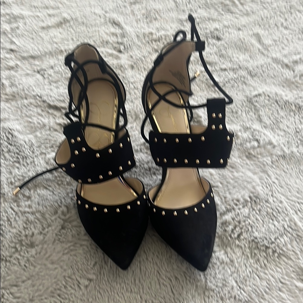 Jessica Simpson Black Studded Heels